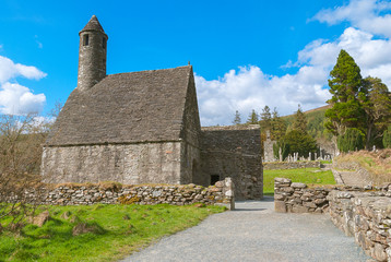 Ancient monasty in Glendalough, Wicklow, Ireland