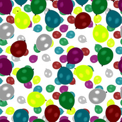 different colors balloons pattern vector