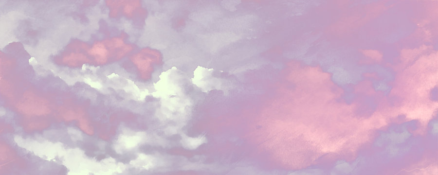 Beatiful Sky with Clouds Expressive Painting Aesthetic