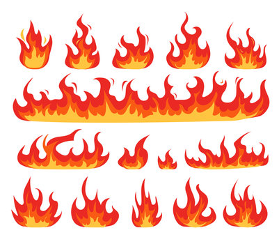 Flame fire image web element icon concept. Vector graphic design isolated illustration