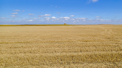 Lone, giant haystack on the Meseta (Central Plain of Spain)!!  A prairie ocean.