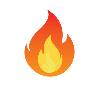 Fire flame logo vector illustration design template