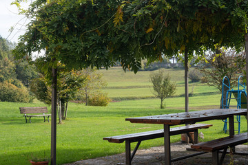 Brentonico town, in Trentino Alto Adige