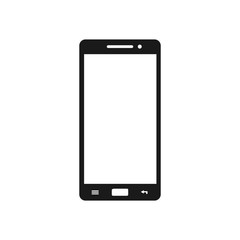 smartphone icon vector flat design on white background. vector illustration