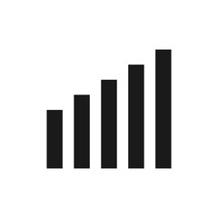 Signal bar icon vector. 