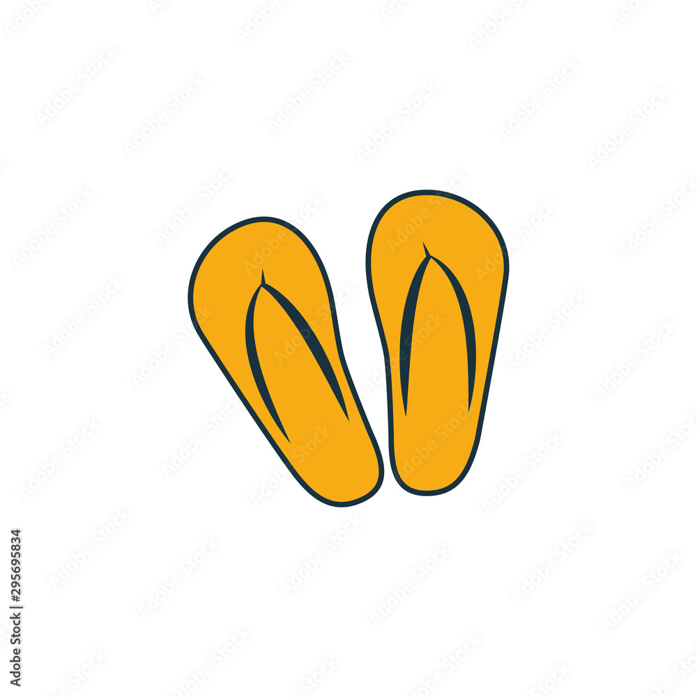 Poster flip flops icon. pixel perfect. using for web design, apps, software, print. flip flops icon design 