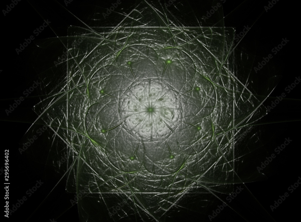 Poster abstract fractal color background with crossing circles and oval. motion illustration.