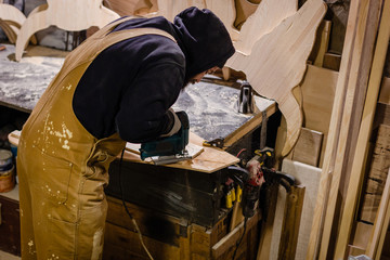 Carpenter at the workshop