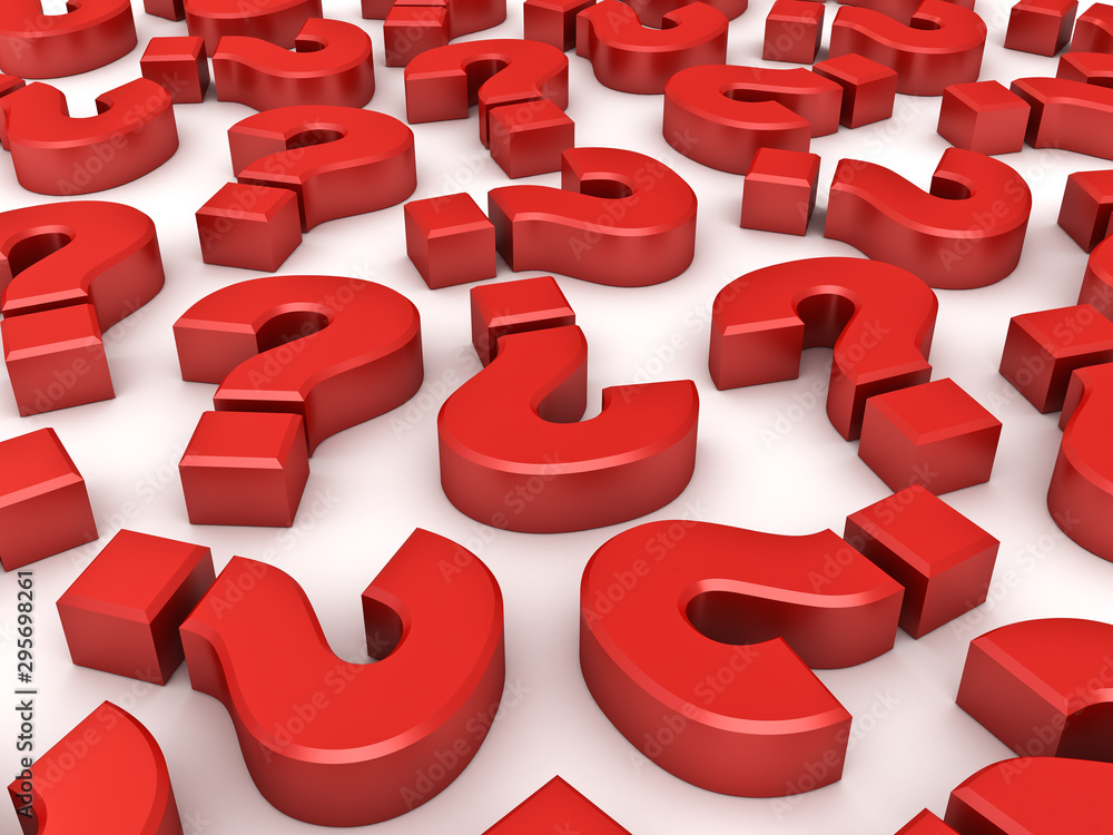 Poster 3d question marks background with shadow business idea concept 3d rendering