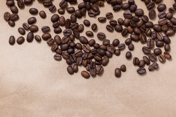 Coffee beans brown natural backgorund
