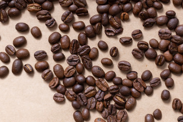 Coffee beans brown natural backgorund