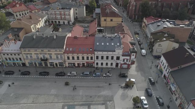 Aerial view of Oswiecim, the town beside the Auschwitz nazi concentration camp.