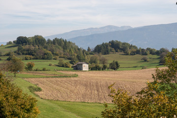 Fototapeta na wymiar Brentonico town, in Trentino Alto Adige