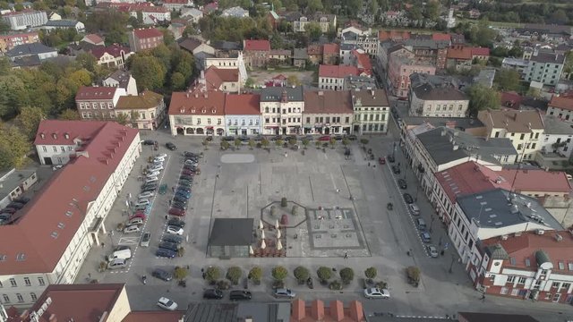 Aerial view of Oswiecim, the town beside the Auschwitz nazi concentration camp.