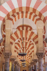 Interior of Mosque–Cathedral (Mezquita-Catedral) of Cordoba, Spain