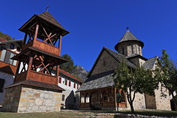 Beautiful medieval Serbian monastery of Annunciation in Ovcar Banja, Serbia.