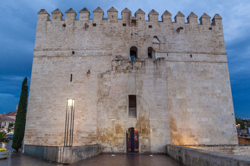 Torre de Calahorra tower at the end of Roman Bridge in Cordoba, Spain