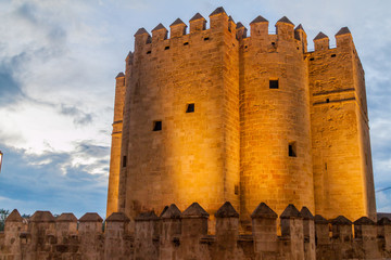 Torre de Calahorra tower at the end of Roman Bridge in Cordoba, Spain