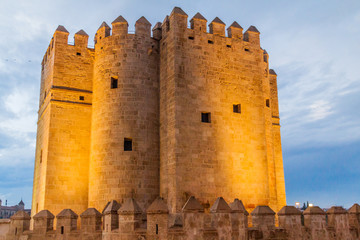 Torre de Calahorra tower at the end of Roman Bridge in Cordoba, Spain