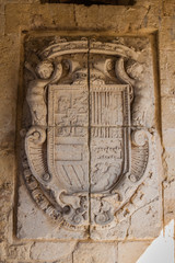 Stone carved coat of arms of Cordoba, Veracruz in Mexico
