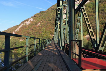 Railroad bridge in Ovcar banja, Serbia.