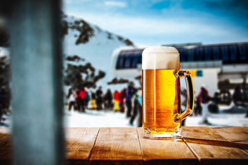 Winter beer and ski time 