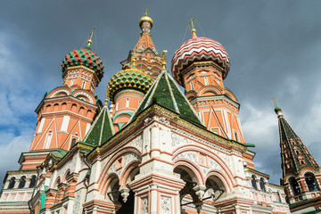 Fototapeta na wymiar Detail of St Basils Cathedral in Moscow.