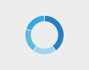 Colorful pie chart, diagram, Infographic. Vector illustration.