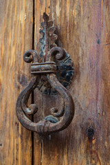 door knocker on old maltese door