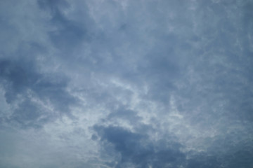 Blue sky with white clouds.