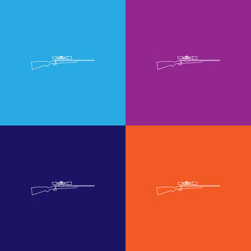 sniper rifle line icon. Elements of military illustration icons. Signs, symbols can be used for web, logo, mobile app, UI, UX