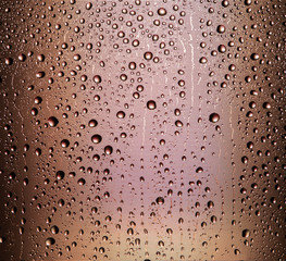 water drops on glass