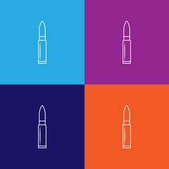 automat bullet line icons. Elements of military illustration icons. Signs, symbols can be used for web, logo, mobile app, UI, UX