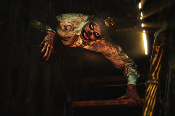 frightening zombie man