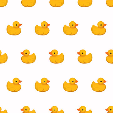 bathroom duck pattern vector illustration