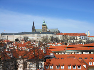 Obraz premium Burgn in Prag in Tschechien mit Blick auf Stadt