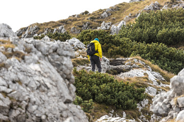 outdoor adventurer in the mountains