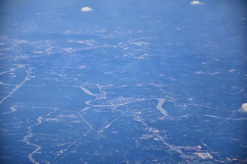 Phuket Thailand aerial drone bird's eye view photo of tropical sea, Indian Ocean, coast with Beautiful island south of Bangkok in the  Andaman Sea, near the Strait of Malacca. Asia. 