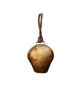 Alps cowbell isolated on white background