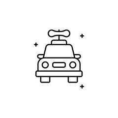 car, toy, vector, icon. Illustration isolated vector sign symbol