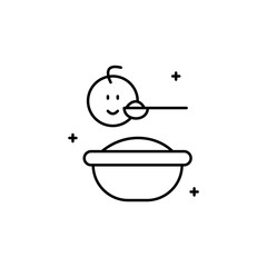 baby, food, vector, icon. Illustration isolated vector sign symbol