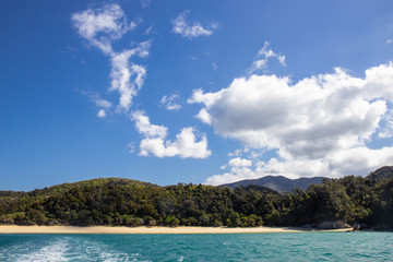 Fototapeta premium view of Abel Tasman National Park, New Zealand