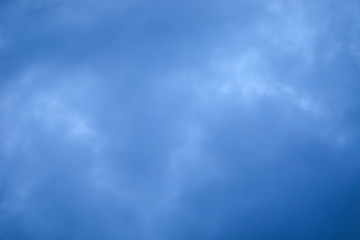 blue sky with cloud, dark blue cloud with white light sky background and midnight evening time