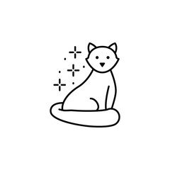 Cat sitting icon. Element of cats icon