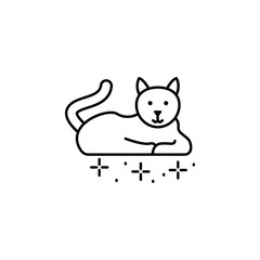 Cat lies icon. Element of cats icon