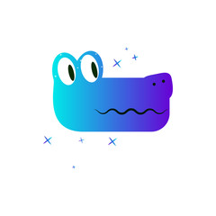 Kawaii avatar sweet crocodile icon. Element of kawaii style illustration icon
