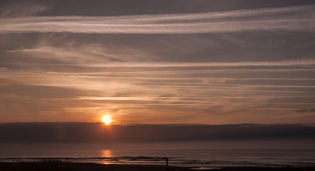 Fototapeta premium Atardecer en Playa de Vega - Ribadesella - Asturias