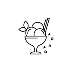 Cream dessert ice icon. Element of menu dishes icon