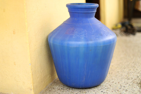 plastic kudam or pot, water container for water storage