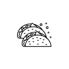 Taco food eat icon. Element of menu dishes icon